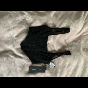White fox corset top